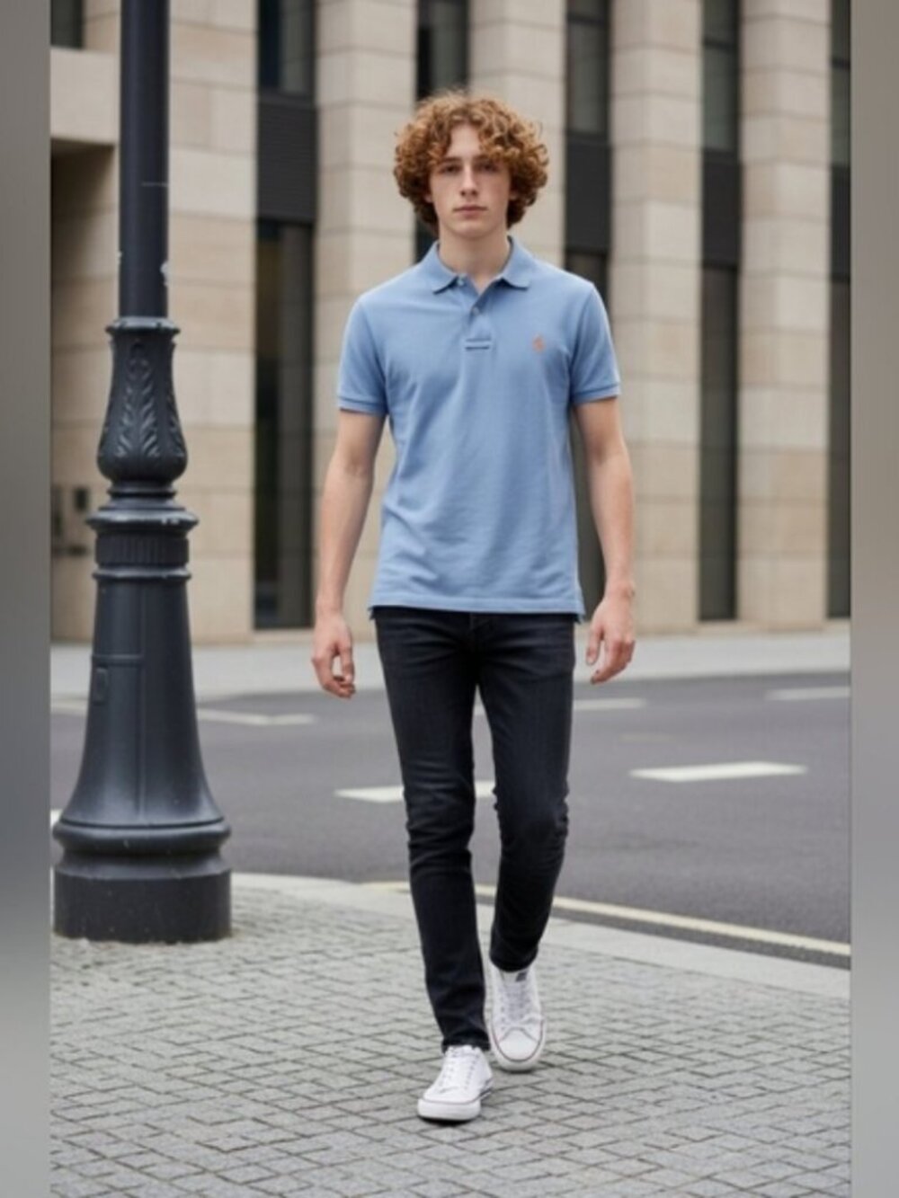 Polo Ralph Lauren Light Blue Polo SZ L Short Sleeve Preppy Academia Logo